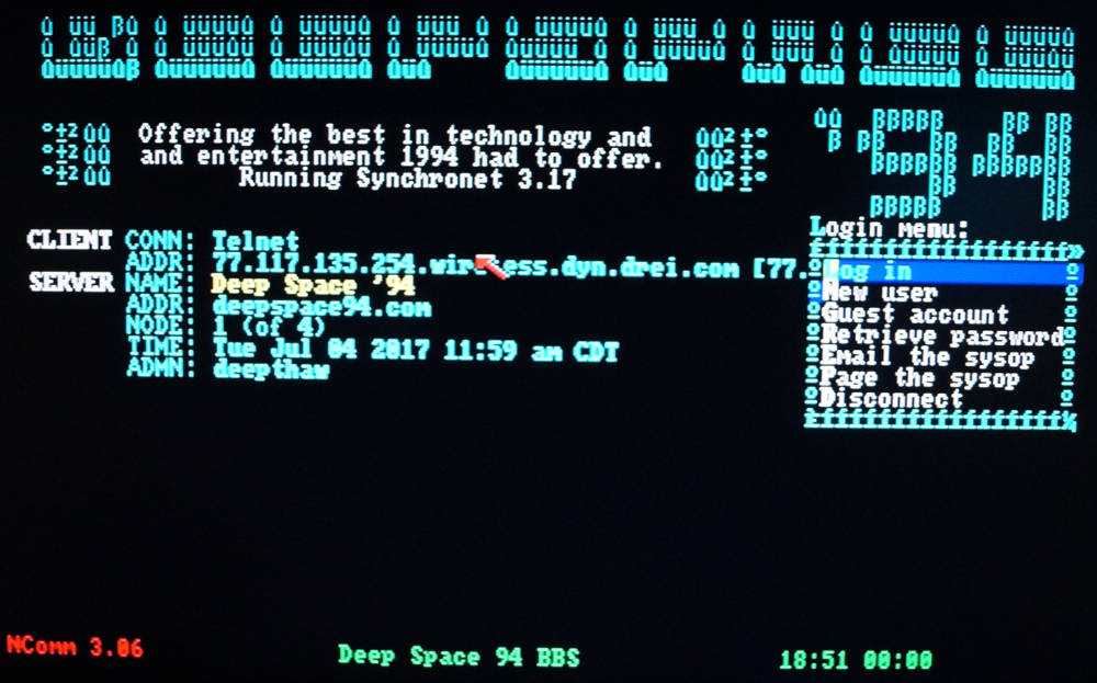 Deepspace 94 BBS Login