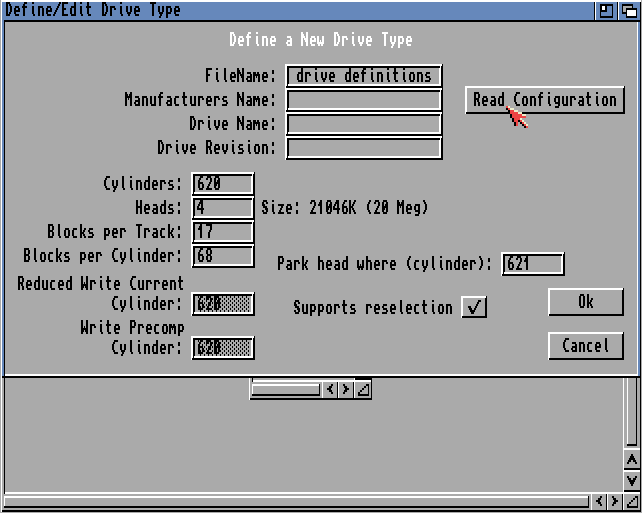 define drive type Fenster