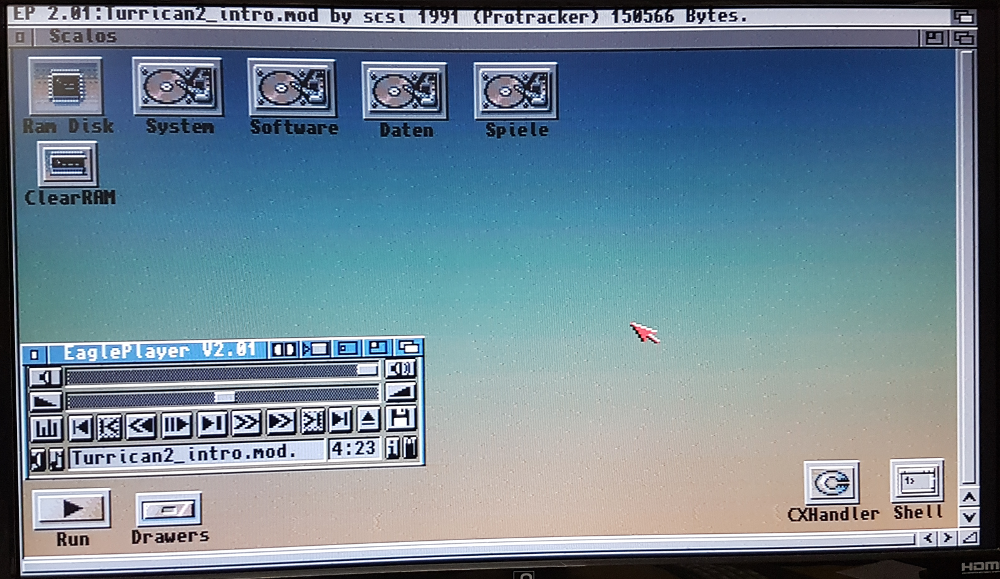 Amiga Anzeigefehler auf LCD Display