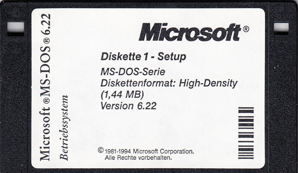DOS Installation Diskette