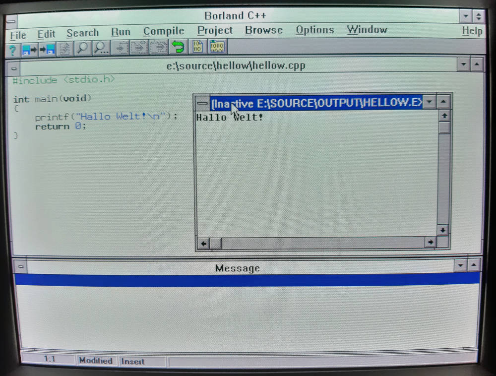 C++ Entwicklung unter Windows 3.1
