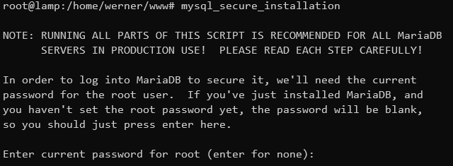 mariadb security script